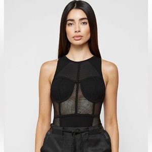 NWT Maniere De Voir black bodysuit
